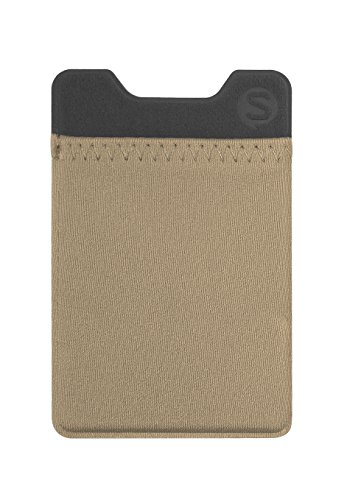 Silk Stick-on Phone Wallet - Sidecar Slim Expandable Credit Card Pocket - Fits iPhone and Android (Champagne Gold)