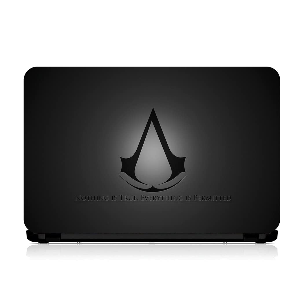 Namaste Home Assassin's Creed (Logo) 15.6 inch Vinyl Laptop Skin- Black, Grey