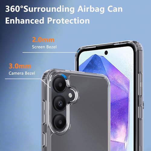 Natbok Capa para celular Samsung Galaxy A55 5G, amortecedor de TPU macio à prova de choque e capa tr
