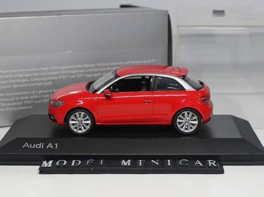 Audi A1 レッド ミニカー　1/43サイズ Amazon | 赤！1/43 アウディ NEW A1 | ミニカー・ダイキャスト