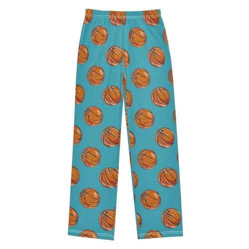 Pajama Bottoms, Cartoon Basketball Sleeping Pant Lounge Wear Pajamas Sport Long Pants Sleepwear Pjs
