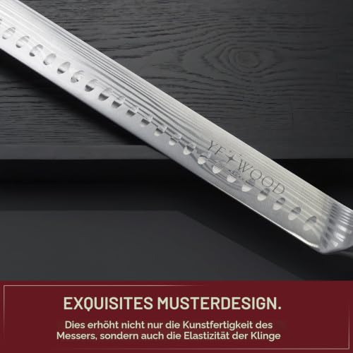 Foto von YFWOOD Schinkenmesser, 30.5 cm Aufschnittmesser, Ergonomisches Griffdesign