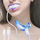 LITTLE CLASSIC USB Rechargeable Portable LED Blue Light Teeth Whitening Accelerator, Quick Stain & Yellowing Teeth Remover, Sensitivity-Free Formula, Unscented, for Men & Women