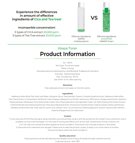 [Dd’ell] Facial Toner, Centella Cica Extract 40,000Ppm Exfoliating, Abapa (Aha & Bha & Pha), Soothing & Hydrating Skin 5.29 Fl. Oz. Korean Skin Care | Cruelty-Free, Alcohol-Free, Paraben-Free #TOP7