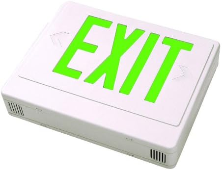 REMOTE CAPABLE LED EXIT SIGN, , SGL/DBL UNIV., GREEN LETTER/WHITE HOUSING