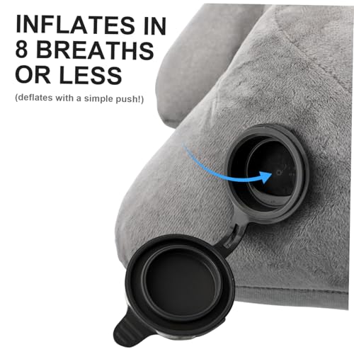 Oreiller gonflable pour cou avec capuche voyage avion
