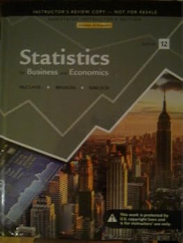 Hardcover Statistics For Business And Economics (Annotated Instructor Edition) Book