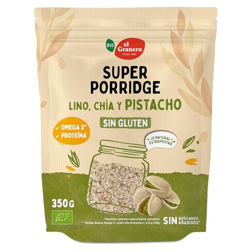 SUPERPORRIDGE SIN GLUTEN PISTACHO BIO, 350 g
