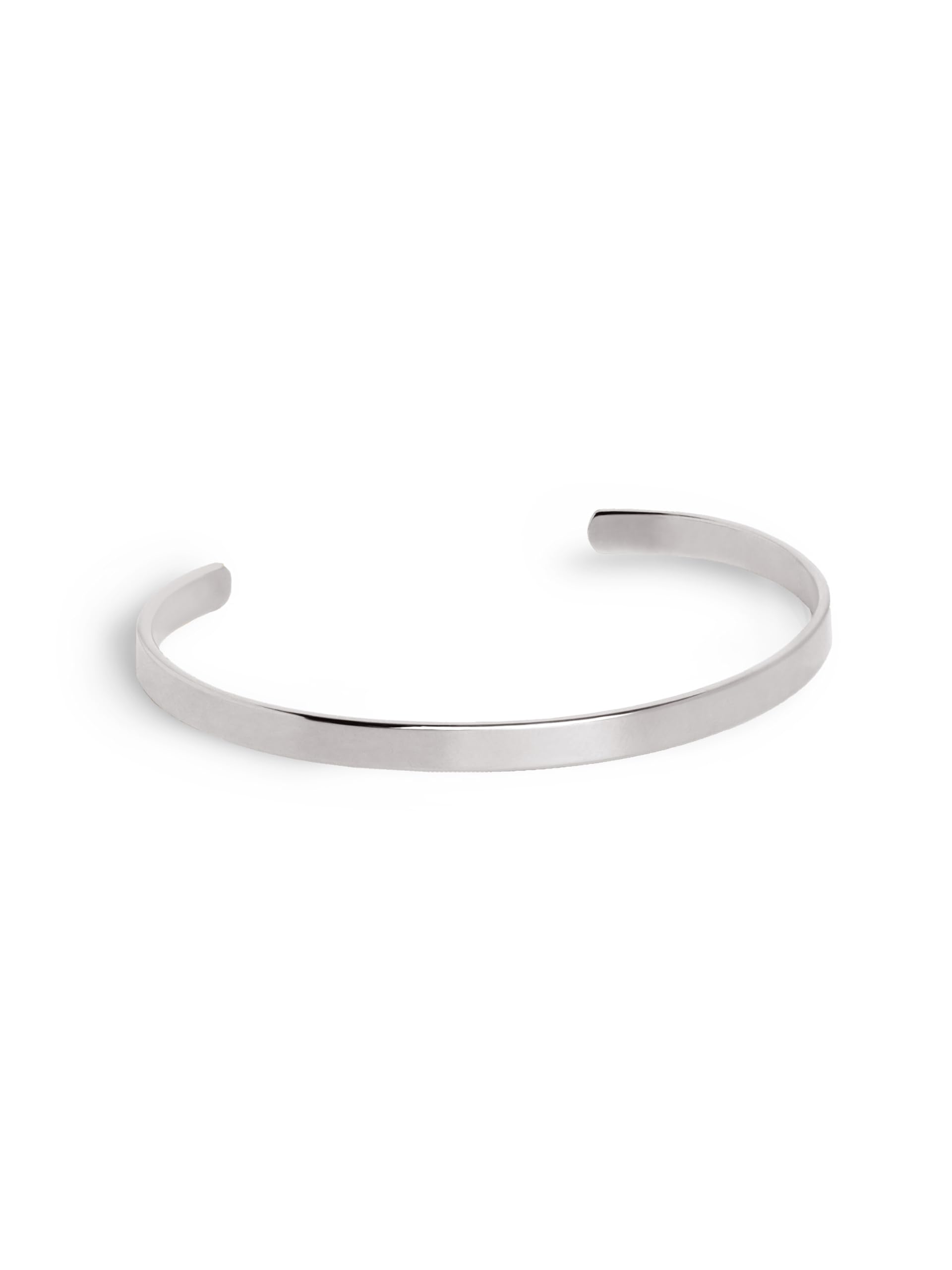 SINGULARU Brazalete Plate. Acero con Acabado en Baño Oro de 18Kt o Acero. Pulsera Rígida y Ajustable con Apertura de 3 cm. Joyas Para Mujer