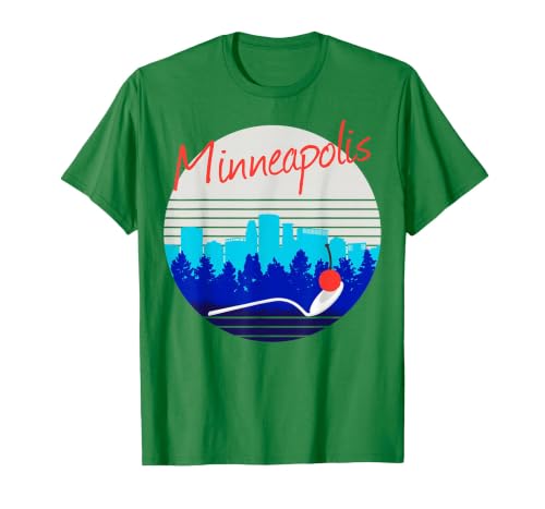 Minneapolis St Paul Twin Cities Minnesota MSP Souvenir T-Shirt, Men, Kelly Green, X-Large