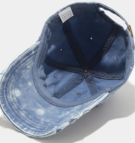 Image of XYIYI Vintage Washed Distressed Baseball Cap Adjustable Cotton Dad Hat for Women Men