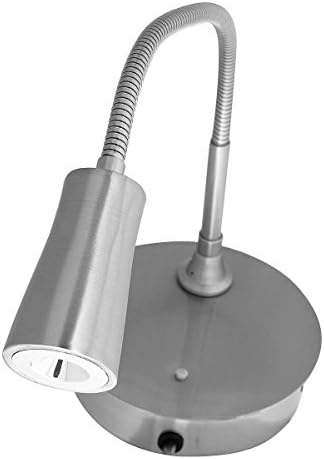 Epiphanie - LED Light Gooseneck Wall Lamp - Brushed Steel Finish