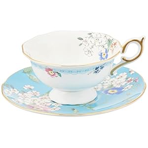 Wedgwood Wonderlust Apple Blossom Teacup & Saucer Set, 5 oz