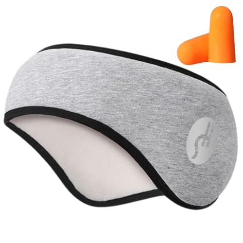 ARESACHI イヤーマフ 防音 耳栓 睡眠 安眠グッズ 光遮断 アイマスク バス 車 夜勤 (グレー, フリーサイズ)