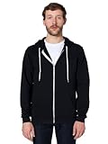 top american hoodie brands Atmungsaktiv American Apparel Unisex Flex Fleece-Kapuzenpulli F497 - Black - M