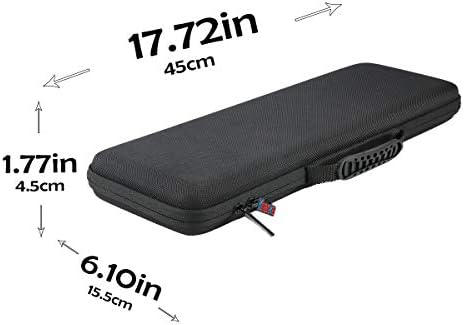 Khanka Hard Travel Case for Logitech MX Keys/MX Keys Plus Advanced Wireless Illuminated Keyboard and Detachable Palm Rest.(case only)