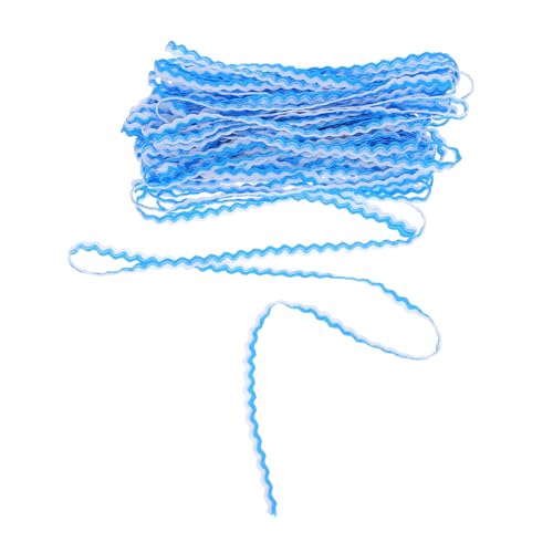 DOITOOL Woven Braided Trim with Dual-Tone Wave Shaped Decorative Trim Sewing Accessory for Crafts Curtains Garments and Upholstery Embellishments