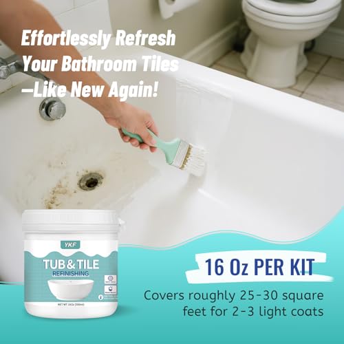 image for YKF Tub and Tile Refinishing Kit, Quick-Dry Tile Paint for Wall, Floor