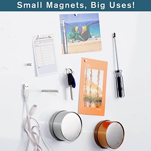FINDMAG Small Magnets, 50 Pcs 6 mm x 3 mm Strong Magnet, Mini Magnets Strong, Fridge Magnet, Tiny for Whiteboard, Magnetic Round for Crafts, Photos, Tools, DIY