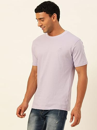 Image of Solid Soft Cloth Round Neck Cotton Relaxed Fit T Shirt