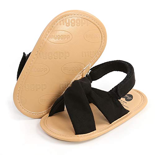 SOFMUO Baby Girls Sandals Premium Soft Sole Infant Indoor Flat Newborn Slippers Lightweight Comfort Toddler Summer Princess Dress Shoes