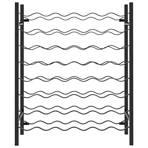Soporte para botellas de vino para 48 unidades negro miniatura 2