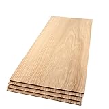 The Hardwood Edge Red Oak Planks - 4-Pack Unfinished Oak Craft Wood - 1/4’’ (6mm) 100% Pure Hardwood - Laser Engraving Blanks - Red Oak Wood Planks for Crafts and Gifts