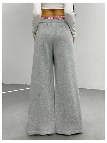 SHENHE Girl's Baggy Sweatpants Wide Leg Drawstring Workout Sports Loose Pants with Pockets2