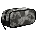 Estojo Escolar Juvenil Oceano Tie Dye em Nylon Resistente com Zíper Puxador Personalizado Compacto Leve Grande Capacidade para Lápis Canetas Marcadores Unissex 21x9x8cm (Cinza)