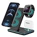 Produktbild POWERGIANT 3 in 1 Kabelloses Ladegerät, 15W Qi Wireless Charger Induktive Ladestation Kompatibel iPhone 12/11 Pro/XS MAX/XR/8/8 Plus, Apple iWatch 5/4/3/2/1, AirPods, Samsung S10 S9 S8 Huawei