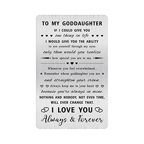Alotozo Goddaughter Gifts, Wallet Card Inserts To My Goddaughter, Inspirational Gift For God Daughter, Christmas Presents #TOP4