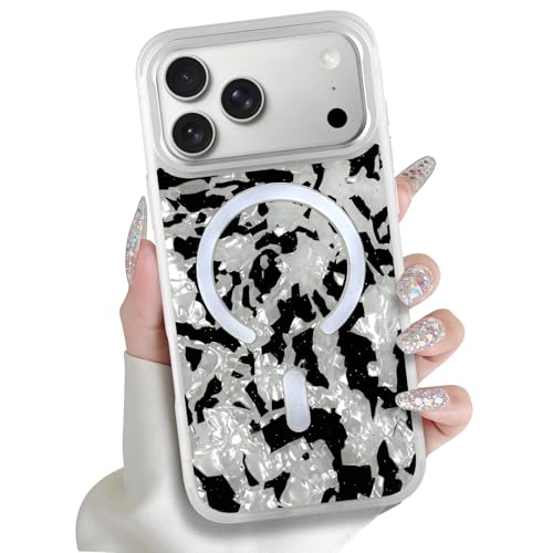 Coque iPhone 17 Pro MagSafe nacrée irisée magnétique anti-chocs pour smartphone