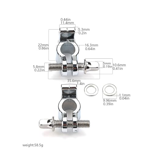 1 par de Abrazaderas Conectoras para Batería de Aleación de Zinc, clip con tornillos 2 piezas miniatura 2