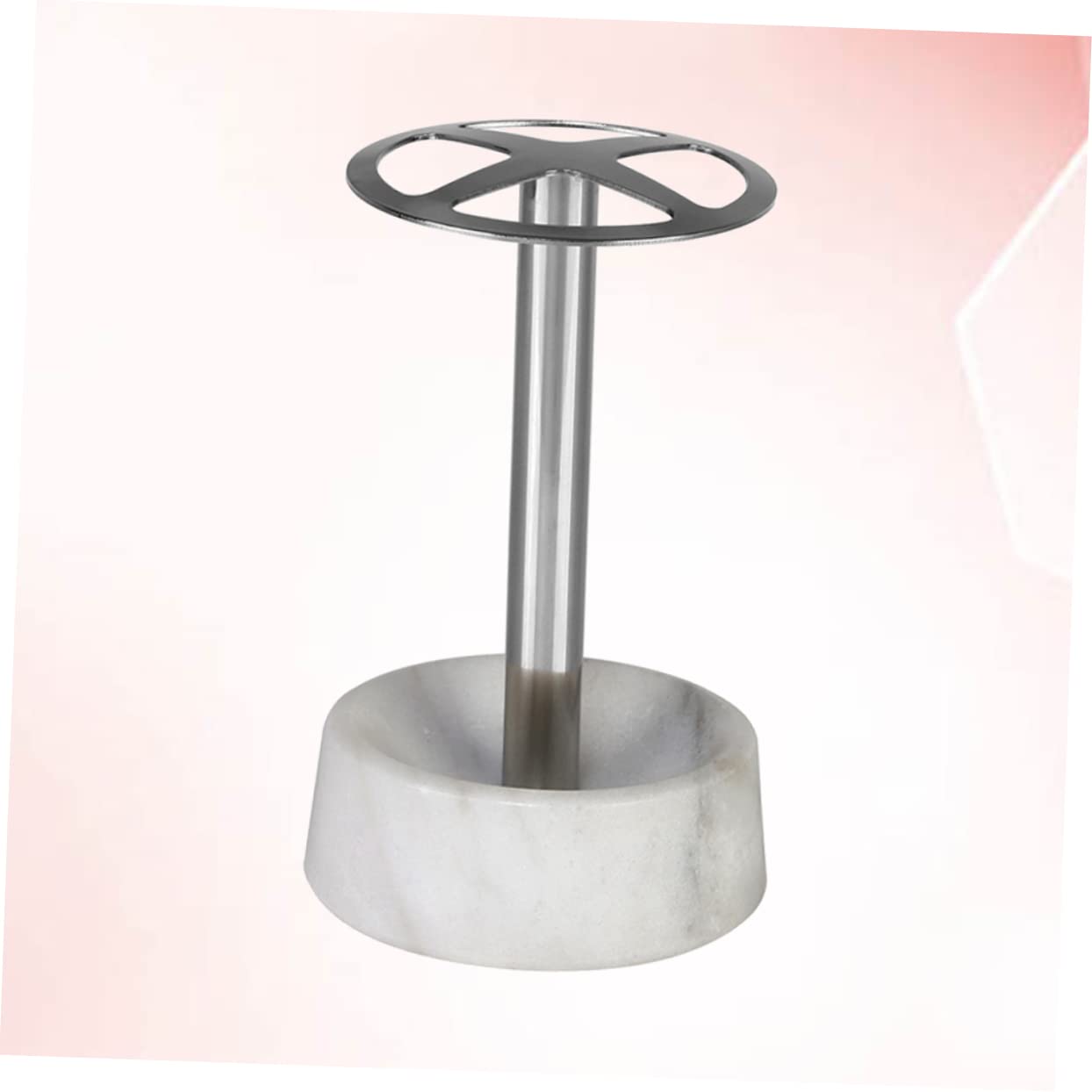 Cabilock Portaspazzolino in Acciaio 304 Base in Marmo Bianco, Portaoggetti da Bagno Moderno per Spazzolino, Dentifricio e Accessori