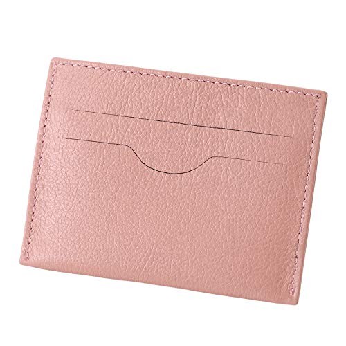 Porta Cartão Feminino Couro Legítimo Slim Mariart Coleção Cores 158C (Rosê)