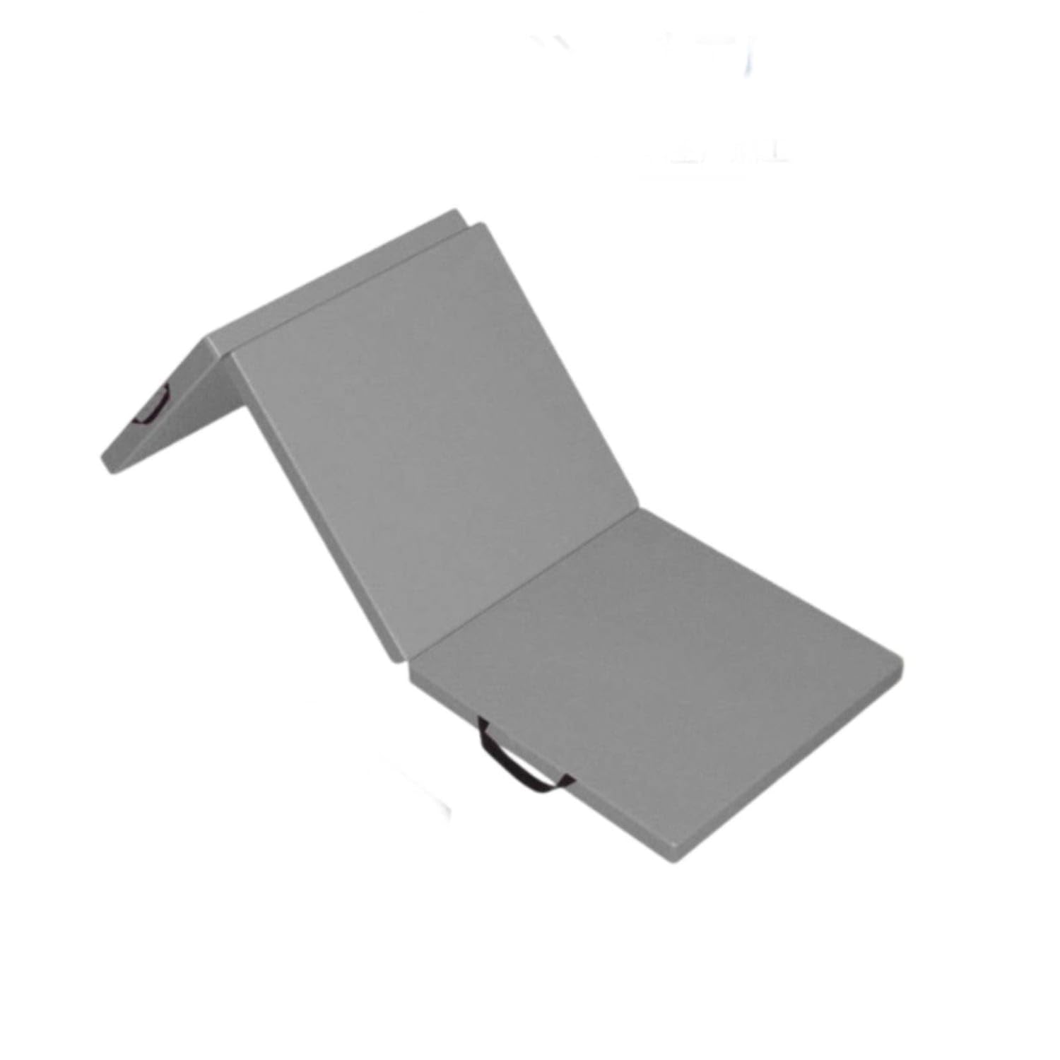 Foldable Design Tri-Fold Exercise Mat Long-Lasting Faux Leather Cover Folding Gymnastics Mat Carrying Handles Sit-up Cushion Waterproof for Students, Kids, Beginners, Gray, 180 * 60 * 5cm-picture-26