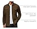 PJ PAUL JONES Mens Shirt Jacket Button Down Work Jackets Casual Stylish Shacket Overshirt for Home Coffee M
