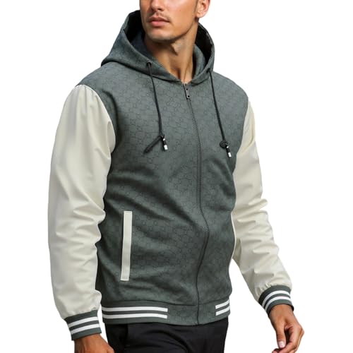 Genérico Chaqueta De Hombre - Chaquetas Casuales para Hombre para Uso Diario Corte Ajustado Diseño Elegante con Cremallera Versátiles para Otoño E Invierno Combinar con Jeans