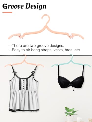 Sinofort Faltbare Kleiderbügel,12 Stück Faltbare Kleiderbügel,5 Farben Kunststoffbügel Platzsparend Reisekleiderbügel Reise Kleiderbügel Faltbar Kleiderbügel für Zuhause Hotel Reisen Camping
