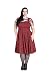 Produktbild Hell Bunny Irvine Tartan Pinafore Vintage Retro Kleid Schürze - Rot (4XL - DE 48)
