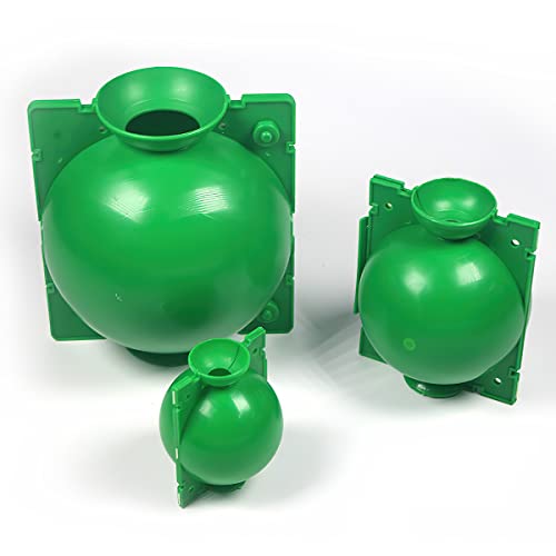 Bygytyo 12 Pcs Rooting Boxes High Pressure Reusable Plant Rooting Apparatus Non Damaging Grafting Boxes Plant Rooting Ball Controller (4S+4M+4L,Green)