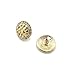Unisex Round, Africa Nugget Earring Cookie Earring Surgical Steel Post Stud Earring (0.75, Gold/Stone Trimmed Nugget)