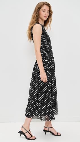 endless rose Women's Smocked Drop Waist Polka Dot Maxi Dress4