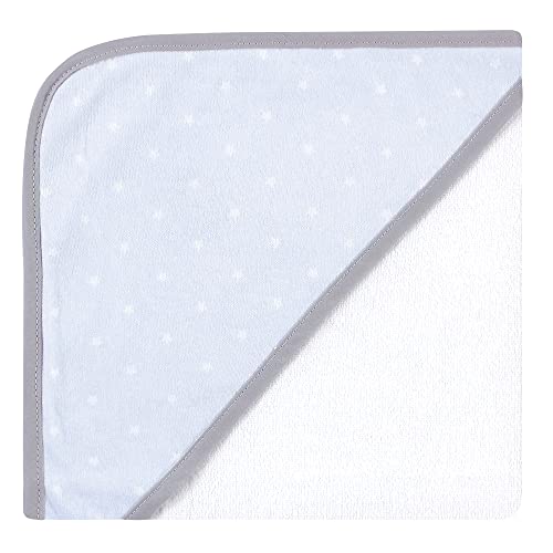 Image of Hudson Baby Unisex Baby Cotton Rich Hooded Towels, Blue Elephant, One Size