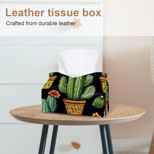 Porte-mouchoirs cactus mexicain double : distribution fluide et format stable 19x12,7cm - 3