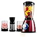 YSjuicer Juicer Grinder Leakproof 4 in 1 Mini frullatore multifunzione 1600ml brocca in vetro e 2 bottiglie BPA-Free 350W rosso