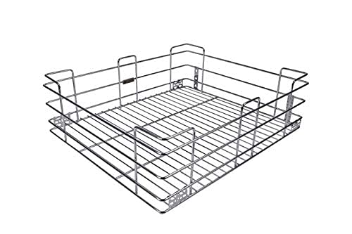 Image of Stainless Steel Kitchen Basket | Kitchen Rack | Premium Kitchen Organizer | Modular Kitchen Basket Set of 3 With 20 inch Channel (19 Inch)