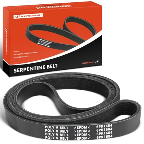 A-Premium Engine Serpentine Drive Belt Compatible with Jeep, Dodge, Buick, Chevrolet, Chrysler & Pontiac Cars - Grand Cherokee, Charger, Durango, Challenger, Regal, Impala, Monte Carlo, 300, & More