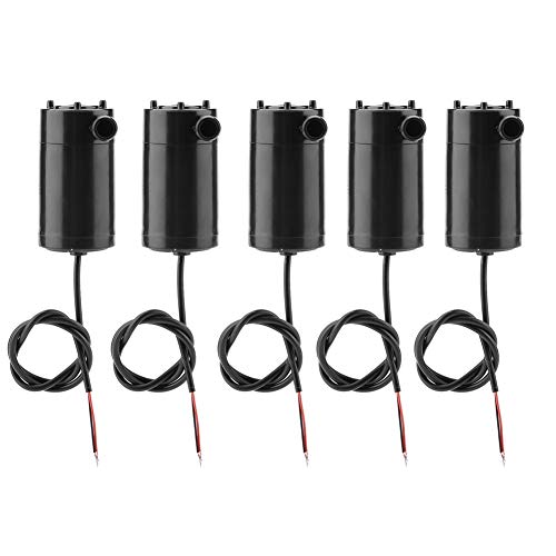 Rockyin Bomba Agua Acuario, 5 PC/DC 3V-5V mini bomba sumergible de agua for los peces del tanque fuente acuario Cover