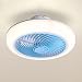 Produktbild IBalody Stummgeschalteter Deckenventilator für den Innenbereich mit Licht 18-Zoll-Lüfter rund 66 W LED dimmbar Deckenventilator Schlafzimmerventilator Beleuchtung 3-Gang-Deckenleuchte mit Ventilator